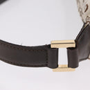 CELINE C Macadam Shoulder Bag Canvas Brown Gold Tone Auth 211054V-11