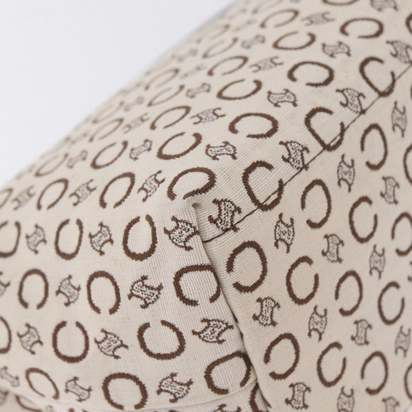 CELINE C Macadam Shoulder Bag Canvas Brown Gold Tone Auth 211054V