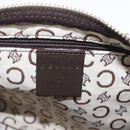 CELINE C Macadam Shoulder Bag Canvas Brown Gold Tone Auth 211054V-18