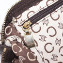 CELINE C Macadam Shoulder Bag Canvas Brown Gold Tone Auth 211054V-22