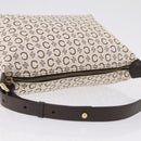 CELINE C Macadam Shoulder Bag Canvas Brown Gold Tone Auth 211054V-7