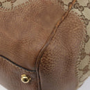 GUCCI GG Canvas Horsebit Hand Bag Beige Gold Tone 223958 Auth 211056V-10