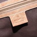 GUCCI GG Canvas Horsebit Hand Bag Beige Gold Tone 223958 Auth 211056V-18