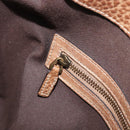 GUCCI GG Canvas Horsebit Hand Bag Beige Gold Tone 223958 Auth 211056V-22