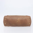 GUCCI GG Canvas Horsebit Hand Bag Beige Gold Tone 223958 Auth 211056V-9