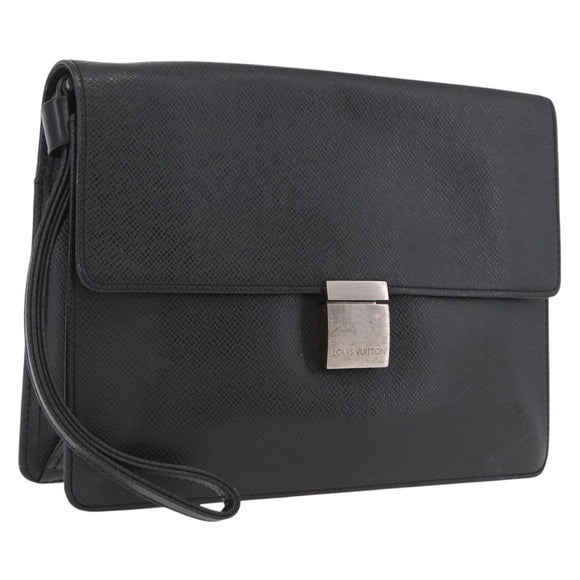 LOUIS VUITTON Taiga Selenga Clutch Bag Ardoise M30782 LV Auth 211057A