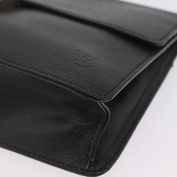 LOUIS VUITTON Taiga Selenga Clutch Bag Ardoise M30782 LV Auth 211057A