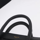 CELINE Luggage Nano Shopper Hand Bag Leather 2way Black Gold Tone Auth 211063M-8