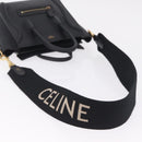 CELINE Luggage Nano Shopper Hand Bag Leather 2way Black Gold Tone Auth 211063M-9