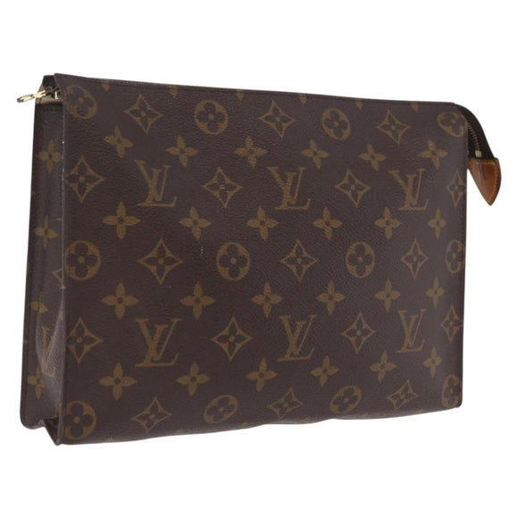 LOUIS VUITTON Monogram Poche Toilette 26 Pouch M47542 LV Auth 211064