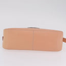 FENDI Mamma Baguette Shoulder Bag Leather Pink Silver Auth 211066V-12