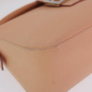 FENDI Mamma Baguette Shoulder Bag Leather Pink Silver Auth 211066V-13