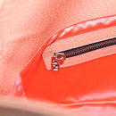 FENDI Mamma Baguette Shoulder Bag Leather Pink Silver Auth 211066V-25