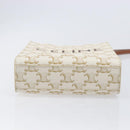 CELINE Triomphe Mini Vertical Cabas Hand Bag PVC 2way Ivory Gold Auth 211067V-11