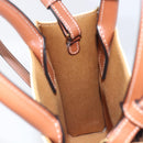 CELINE Triomphe Mini Vertical Cabas Hand Bag PVC 2way Ivory Gold Auth 211067V-19