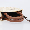 CELINE Triomphe Mini Vertical Cabas Hand Bag PVC 2way Ivory Gold Auth 211067V-7