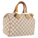 LOUIS VUITTON Damier Azur Speedy 25 Hand Bag N41534 LV Auth 211070V-1