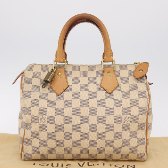 LOUIS VUITTON Damier Azur Speedy 25 Hand Bag N41534 LV Auth 211070V