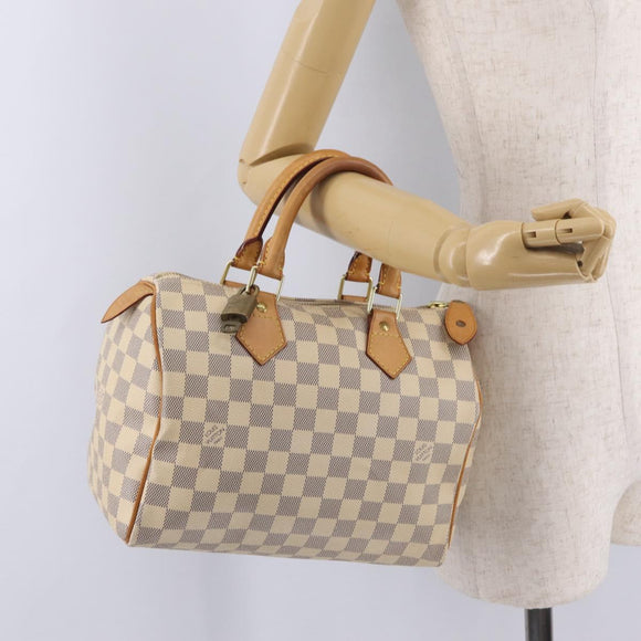 LOUIS VUITTON Damier Azur Speedy 25 Hand Bag N41534 LV Auth 211070V