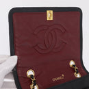 CHANEL Matelasse Chain Shoulder Bag Lamb Skin Black Gold Tone CC Auth 211072V-16