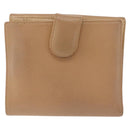 CHANEL Wallet Caviar Skin Beige CC Auth 211073-3