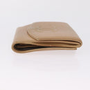 CHANEL Wallet Caviar Skin Beige CC Auth 211073-4