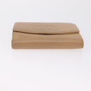 CHANEL Wallet Caviar Skin Beige CC Auth 211073-7