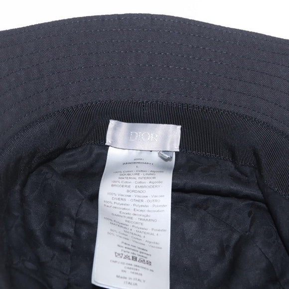 Christian Dior Bucket Hat Canvas Black White Auth 211092V