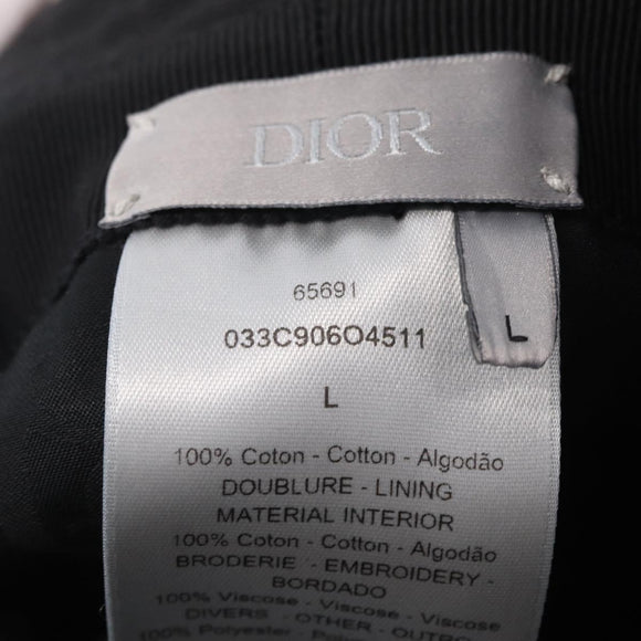 Christian Dior Bucket Hat Canvas Black White Auth 211092V