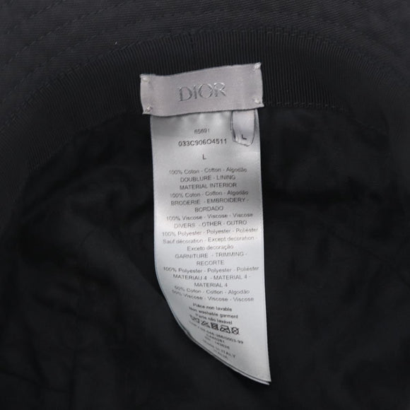 Christian Dior Bucket Hat Canvas Black White Auth 211092V