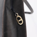 Christian Dior Shoulder Bag Leather Navy Gold Tone Auth 211098-15