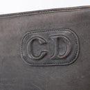 Christian Dior Shoulder Bag Leather Navy Gold Tone Auth 211098-16