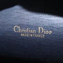 Christian Dior Shoulder Bag Leather Navy Gold Tone Auth 211098-17