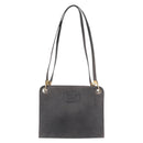 Christian Dior Shoulder Bag Leather Navy Gold Tone Auth 211098-2