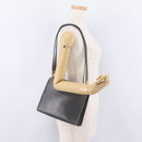 Christian Dior Shoulder Bag Leather Navy Gold Tone Auth 211098-22
