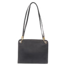 Christian Dior Shoulder Bag Leather Navy Gold Tone Auth 211098-3