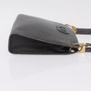Christian Dior Shoulder Bag Leather Navy Gold Tone Auth 211098-4