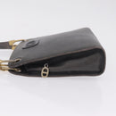 Christian Dior Shoulder Bag Leather Navy Gold Tone Auth 211098-5