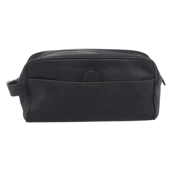 LOEWE Pouch Leather 2 Set Black Brown Auth 211102