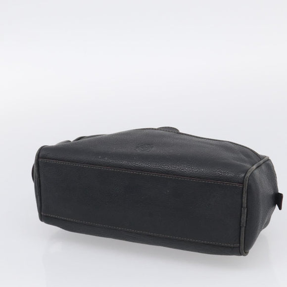 LOEWE Pouch Leather 2 Set Black Brown Auth 211102