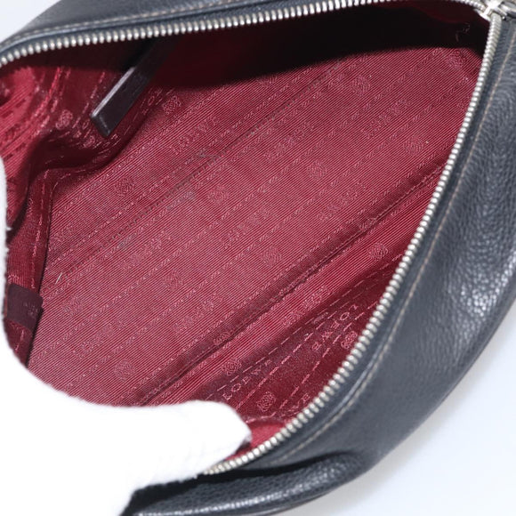 LOEWE Pouch Leather 2 Set Black Brown Auth 211102