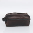 LOEWE Pouch Leather 2 Set Black Brown Auth 211102-8
