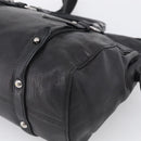 Miu Miu Hand Bag Vitellolux 2way Black Silver Auth 211112V-13