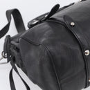 Miu Miu Hand Bag Vitellolux 2way Black Silver Auth 211112V-14