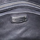 Miu Miu Hand Bag Vitellolux 2way Black Silver Auth 211112V-19