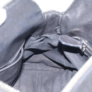 Miu Miu Hand Bag Vitellolux 2way Black Silver Auth 211112V-21