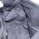 Miu Miu Hand Bag Vitellolux 2way Black Silver Auth 211112V-22