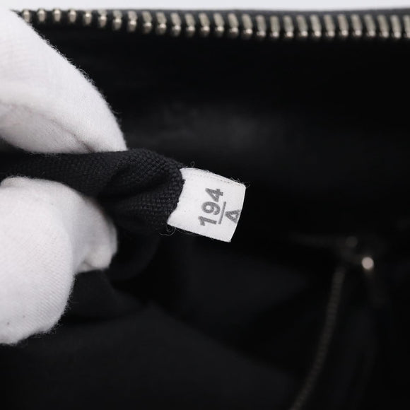 Miu Miu Hand Bag Vitellolux 2way Black Silver Auth 211112V
