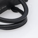 Miu Miu Hand Bag Vitellolux 2way Black Silver Auth 211112V-8