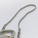 Miu Miu Hand Bag Vitellolux 2way Gray Gold Auth 211115V-11